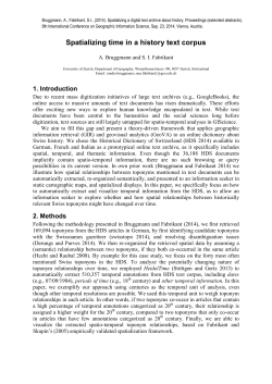 Spatializing time in a history text corpus