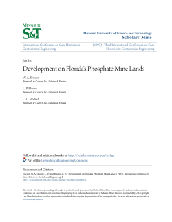 Development on Florida`s Phosphate Mine Lands