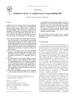 Oxidative stress: A radical way to stop making bile