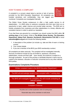 How to Make a Complaint