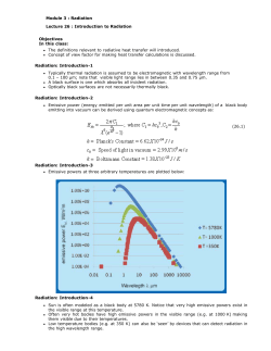 Radiation Lecture 26