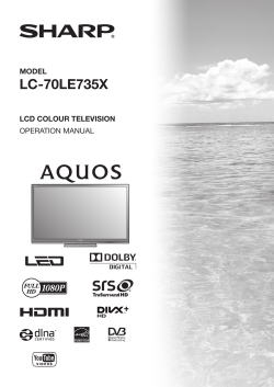 LCD COLOUR TELEVISION - Sharp Australia Support