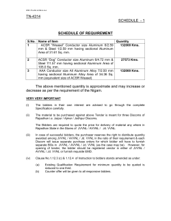 TN-4314 SCHEDULE - 1 SCHEDULE OF