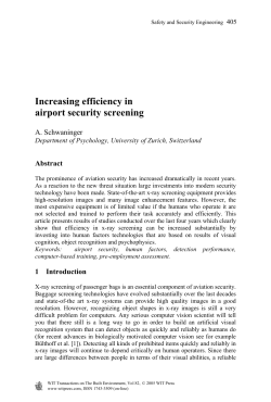 Increasing efficiency in airport security screening