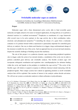 Switchable molecular cages as catalysts
