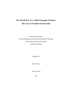 The World War Two Allied Economic Warfare: The Case of