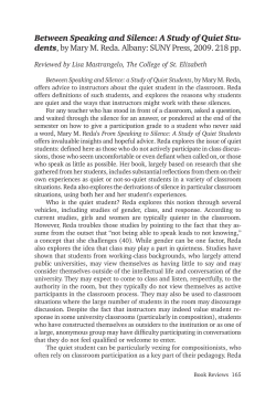 Between Speaking and Silence: A Study of Quiet Stu