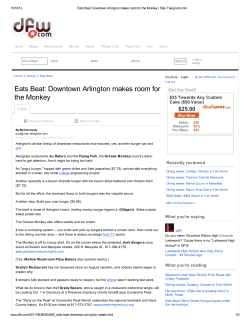 Eats Beat: Downtown Arlington makes room for the Monkey