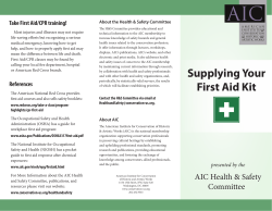 Supplying Your First Aid Kit Take First Aid/CPR training!