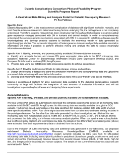 Diabetic Complications Consortium Pilot and Feasibility