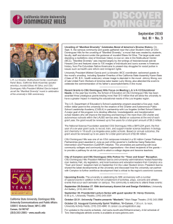 September  - California State University, Dominguez Hills