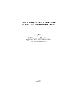 Effects of Rising Gas Prices on Bus Ridership for Small Urban and