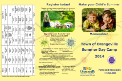 Town of Orangeville Summer Day Camp 2014
