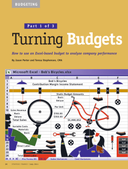 BUDGETING Part 1 of 3