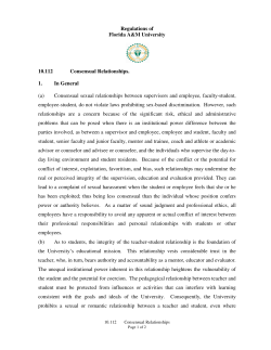 Consensual Relationships