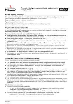 cover summary - First Act Insurance