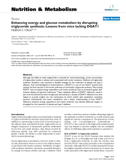 Enhancing energy and glucose metabolism by disrupting