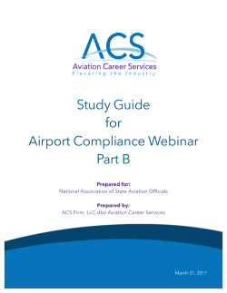 Airport Compliance Part B Study Guide
