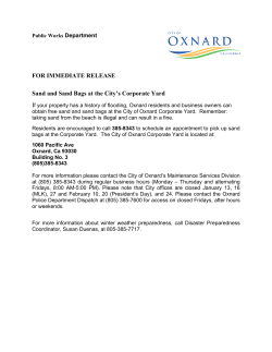 PW Sand Bags - City Of Oxnard