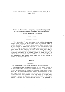 Studies On the cellulose-decomposing bacteria found parasitic in