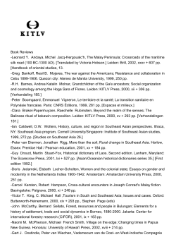 Leonard Y. Andaya, Michel Jacq-Hergoualc`h, The Malay Peninsula