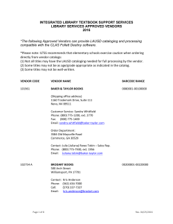 INTEGRATED LIBRARY TEXTBOOK SUPPORT SERVICES
