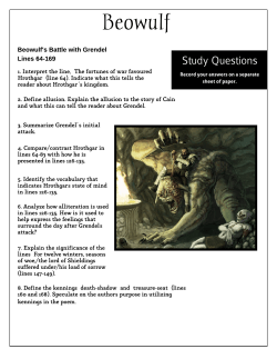 Beowulf Grendel Section 1