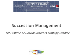 People: Succession Planning