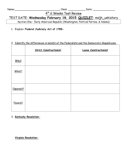 4th 6 Weeks Test Review TEST DATE