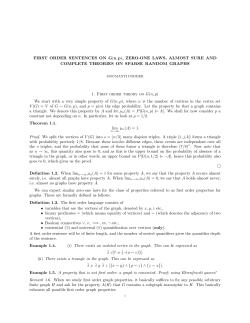 FIRST ORDER SENTENCES ON G(n, p), ZERO