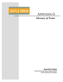 G - Glossary of Terms