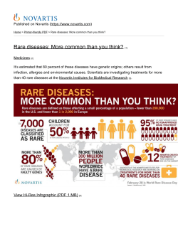 Rare diseases: More common than you think?