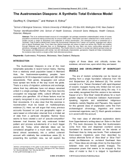 The Austronesian Diaspora - Cosmos Scholars Publishing House
