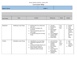 Grade 4 Science - Quincy Catholic Academy
