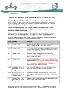 Didcot Girls School and St Birinus School are