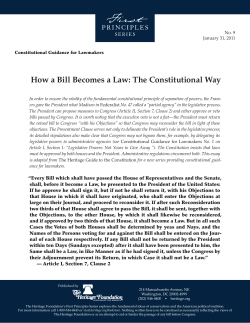 How a Bill Becomes a Law: The Constitutional Way