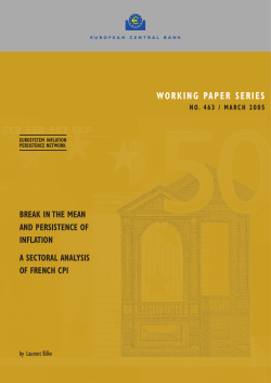 Break in the mean and persistence of inflation: a sectoral analysis of