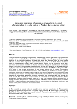 Large and local-scale influences on physical - Archimer
