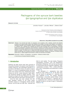 Pathogens of the spruce bark beetles Ips typographus and Ips