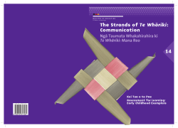 The strands of Te Whāriki: Communication