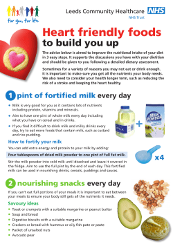 Heart friendly foods + - Leeds Community Healthcare