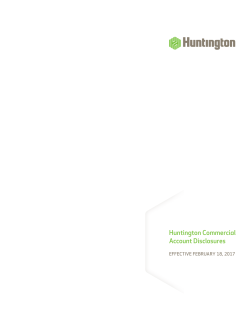Huntington Commercial Account Disclosures