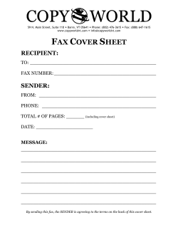 FAX COVER SHEET - cwprintdesign.com