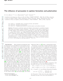 The influence of persuasion in opinion formation and polarization