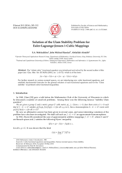 Solution of the Ulam Stability Problem for Euler-Lagrange