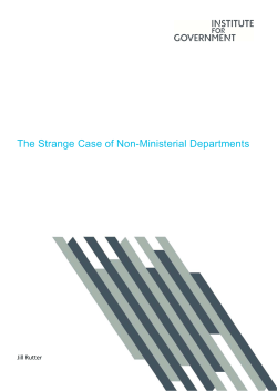 The Strange Case of Non-Ministerial Departments