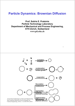 Particle Dynamics: Brownian Diffusion