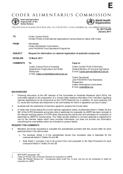 CL 2017/18-PR January 2017 TO Codex Contact Points Contact