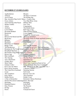 october 27 cd releases