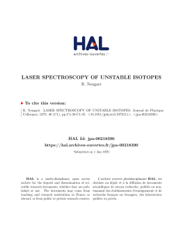 laser spectroscopy of unstable isotopes